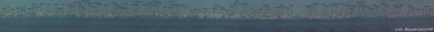 Panoramica delle Alpi dall''Oltrep Pavese