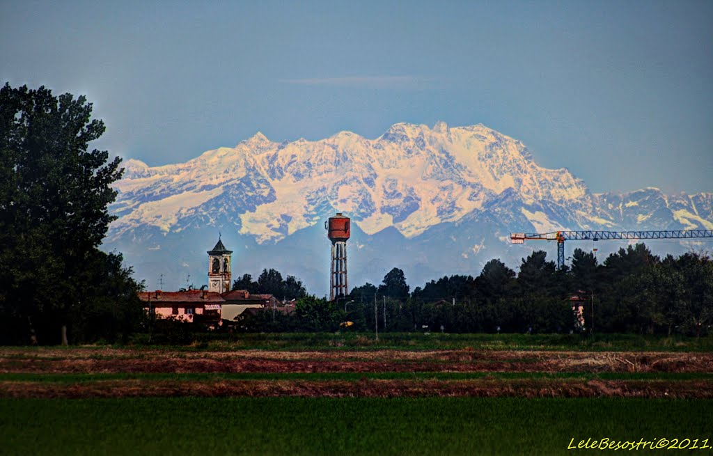 Panoramica delle Alpi dall''Oltrep Pavese