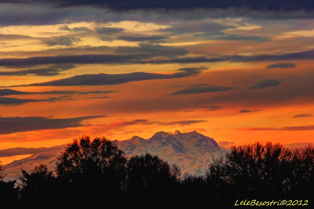 Panoramica delle Alpi dall''Oltrep Pavese