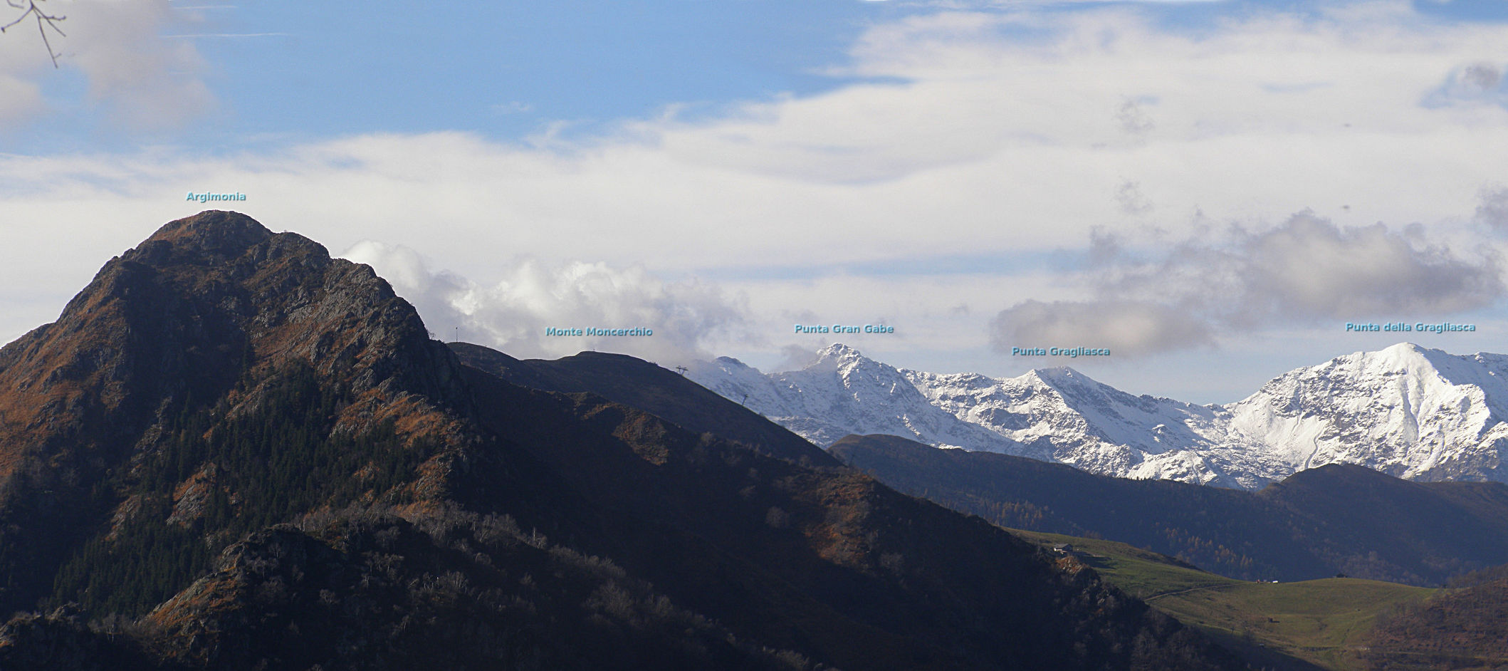 Montagne dalla panoramica Zegna