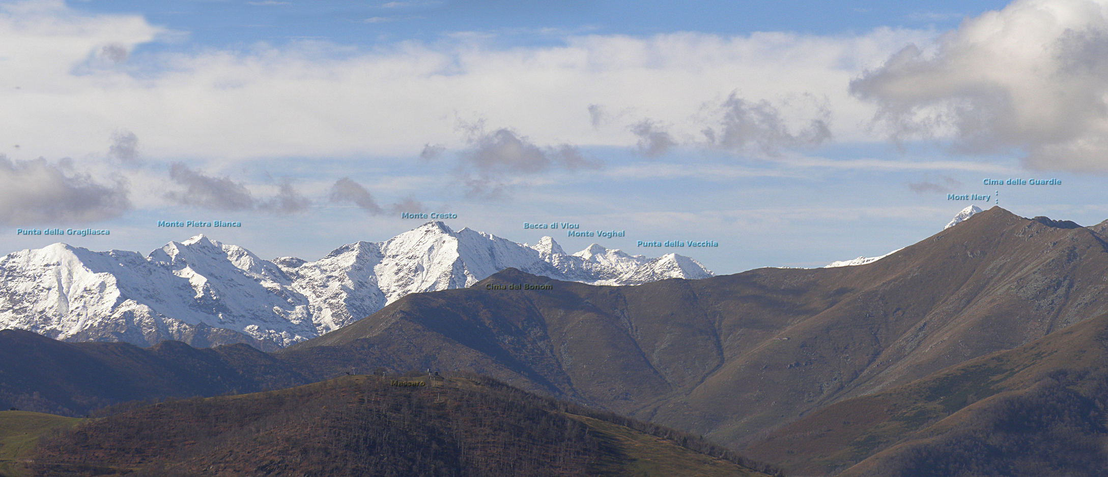 Montagne dalla panoramica Zegna