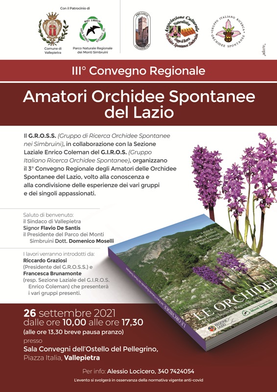 III Convegno sulle orchidee spontanee a Vallepietra 26 settembre 2021