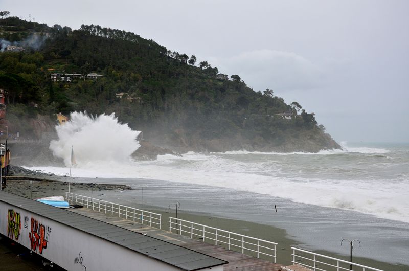 Mareggiata in riviera di Levante