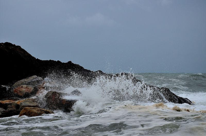 Mareggiata in riviera di Levante