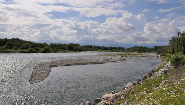 Passeggiata sul margine del fiume Sesia