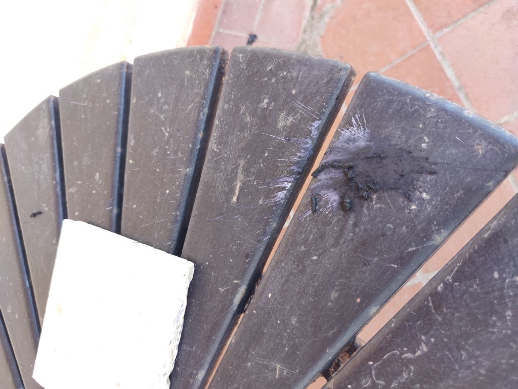 Escrementi su terrazzo