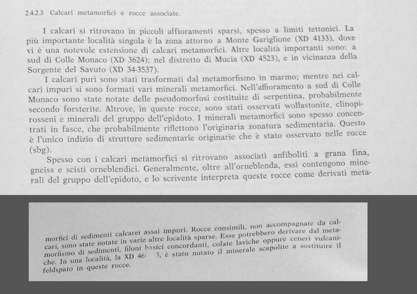 Tessitura fluidale e calcare cristallino