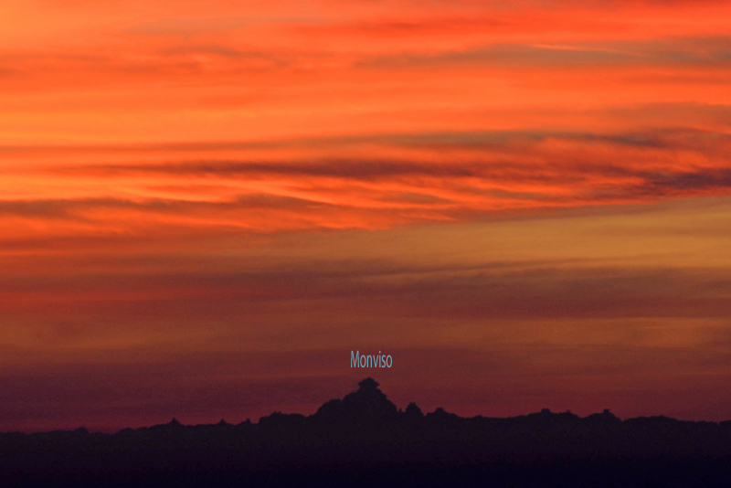 Il Monviso da 331 Km