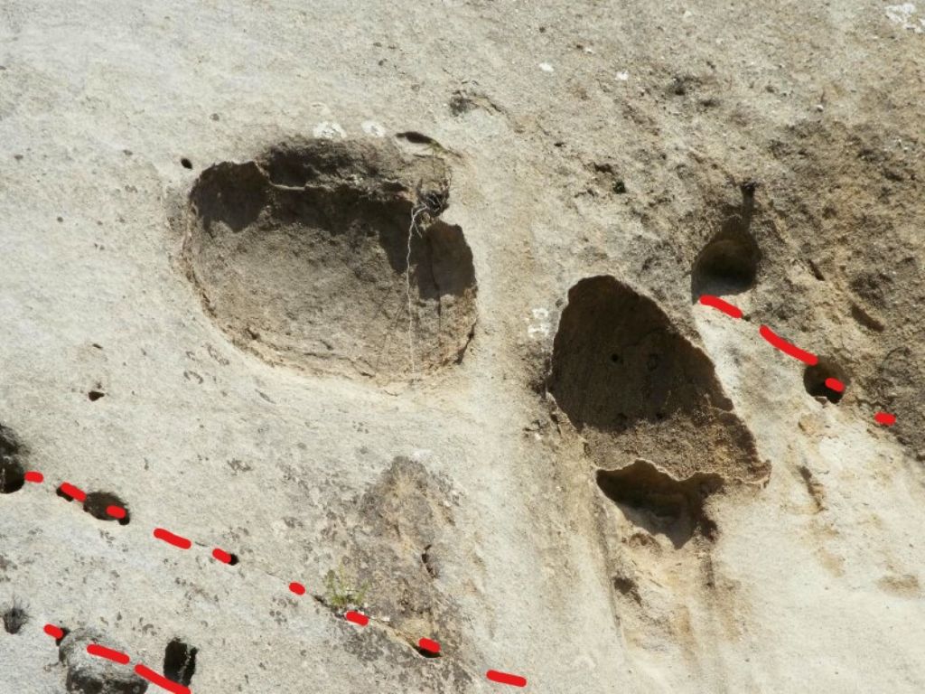 Strane cavit� nell''arenaria