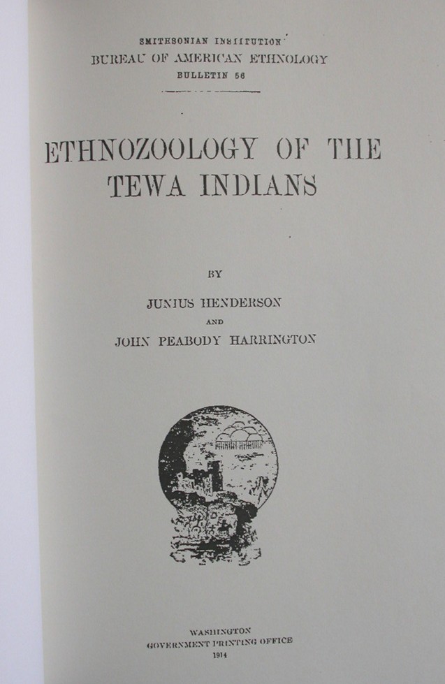 Ethnozoology of the Tewa Indians