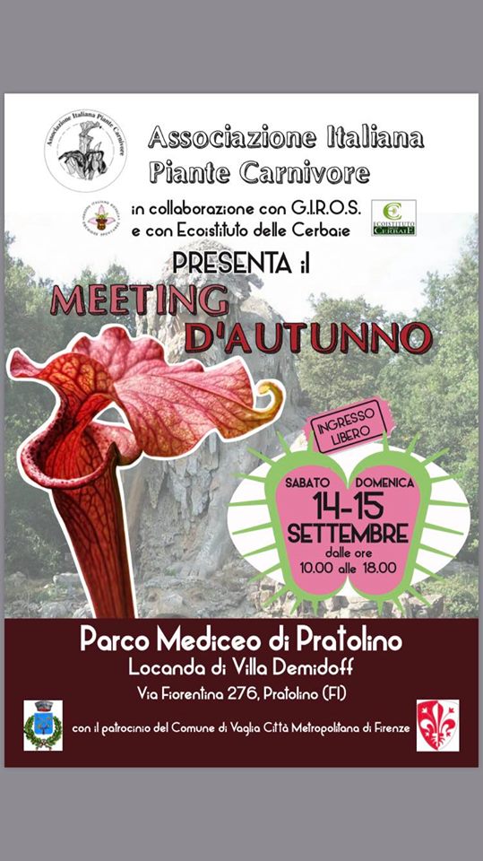 Meeting autunnale Associazione Italiana Piante Carnivore