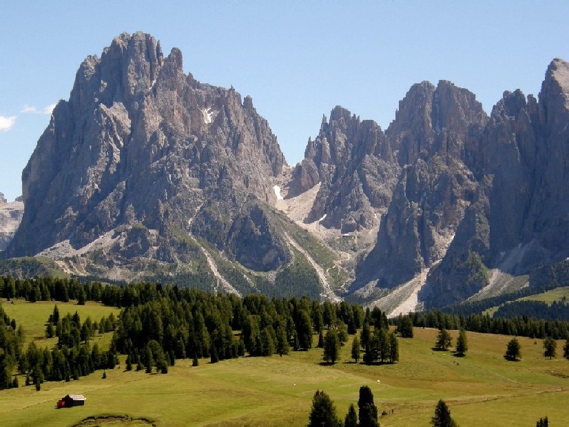 Gruppo del Sassolungo-Sassopiatto dall''Alpe di Siusi