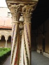 Le colonne del chiostro benedettino